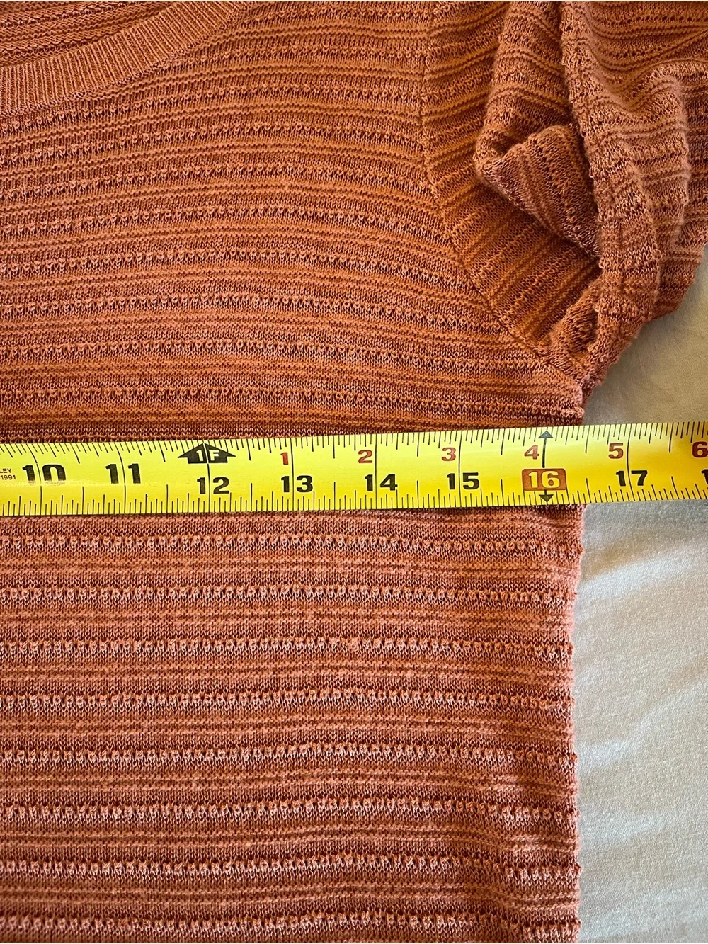 Loft Women's Dusty Rose/Terracotta/Clay Preppy Textured Casual Sweater, Med